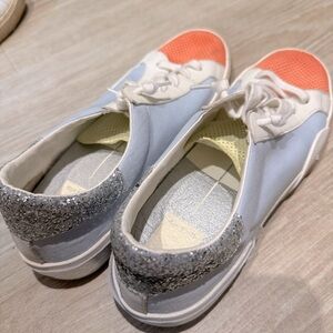 Blue coral silver glitter dolce vita sneakers